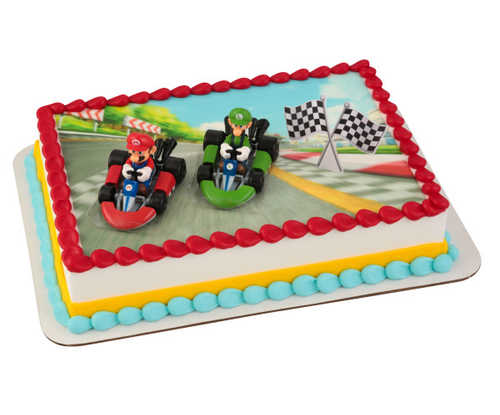 Super Mario™ Mario Kart™ PhotoCake® DecoSet® Background with Kit