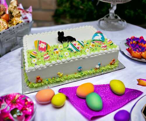Chocolate Bunny on Easter Cake