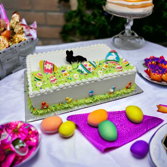 Chocolate Bunny on Easter Cake