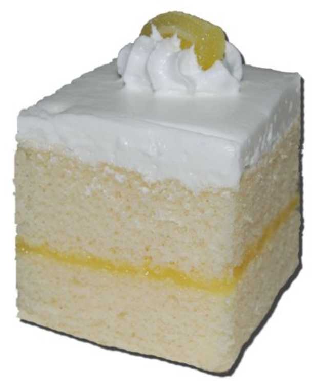 6 Lemon Filled Cake Squares