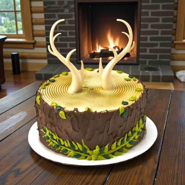 Antler Creations on Tree Stump