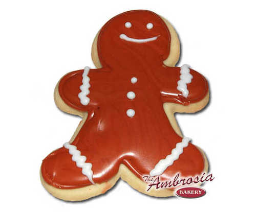 Decorated Gingerbread Boy Cut-Out Cookie