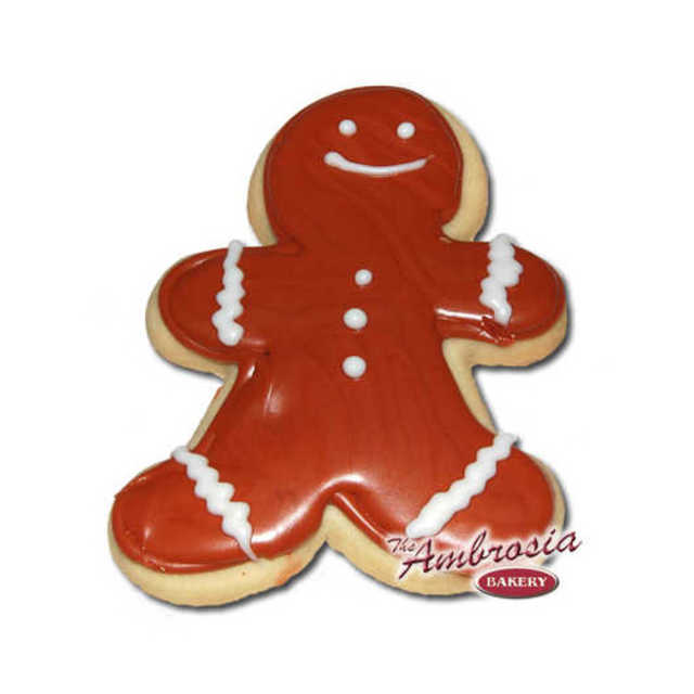 Decorated Gingerbread Boy Cut-Out Cookie