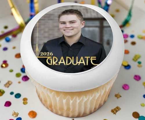 Class of 2026 Congratulations PhotoCake® Edible Image® Cupcakes (12 Count) 📸 🎓🧁 