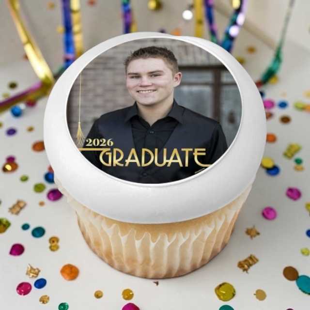 Class of 2026 Congratulations PhotoCake® Edible Image® Cupcakes (12 Count) 📸 🎓🧁 
