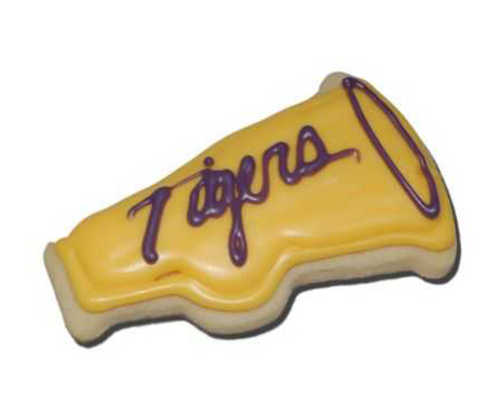 Decorated Megaphone Cut-Out Cookie