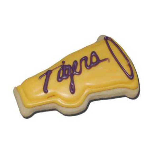 Decorated Megaphone Cut-Out Cookie