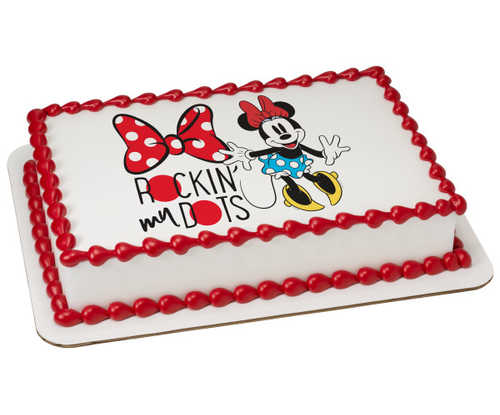 Disney - Minnie Mouse Rockin' My Dots PhotoCake® Image