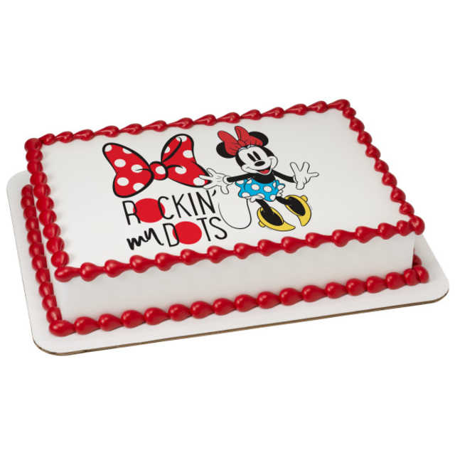 Disney - Minnie Mouse Rockin' My Dots PhotoCake® Image