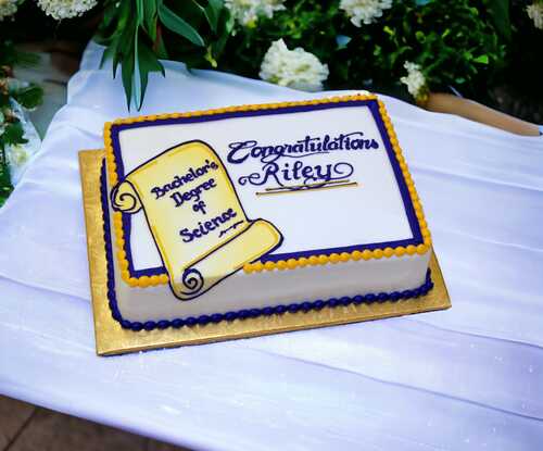 Graduation Scroll Cake