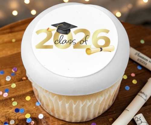 Traditional 2065 Grad PhotoCake® Edible Image® Cupcakes (12 Cupcakes)