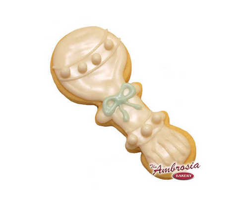 Decorated Baby Rattle Cut-Out Cookie