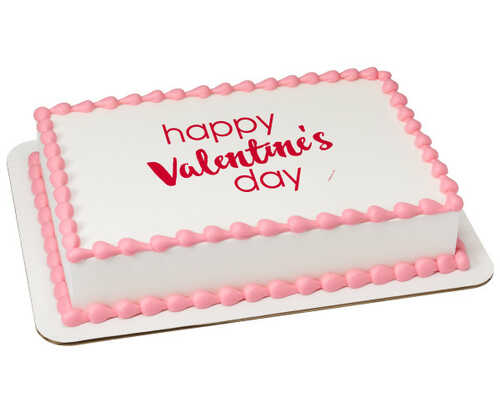 Valentine's Day Script PhotoCake® Edible Image®