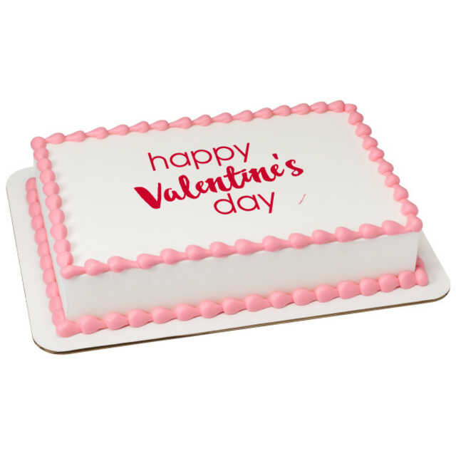 Valentine's Day Script PhotoCake® Edible Image®