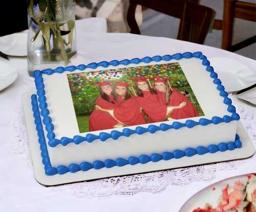 Raining Confetti Graduation PhotoCake® Edible Image® Frame