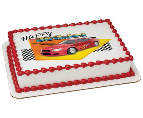 Birthday Race Car PhotoCake® Edible Image®