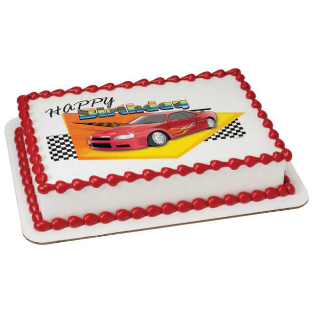 Birthday Race Car PhotoCake® Edible Image®