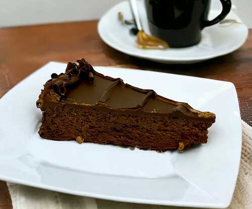 Slice of Flourless Chocolate Cake