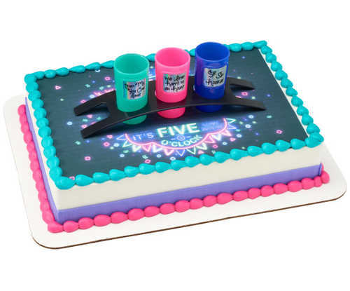 Sip Sip Hooray PhotoCake® Edible Image® DecoSet® Background