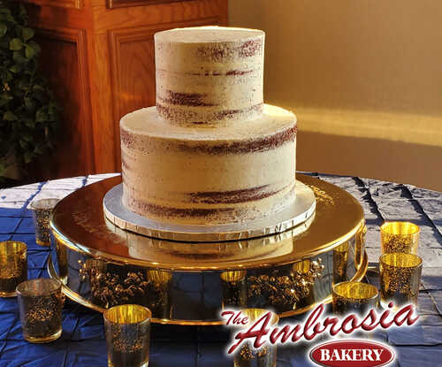 2 Tier Naked Wedding Cake 