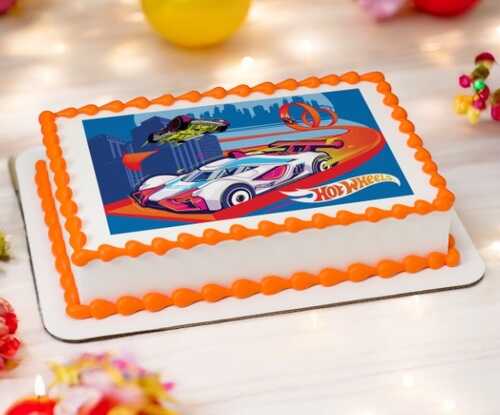 Hot Wheels™ Race to Win! PhotoCake® Edible Image® Cake