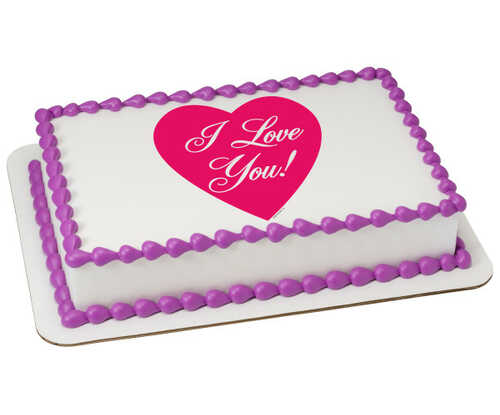 I Love You Valentine PhotoCake® Edible Image®