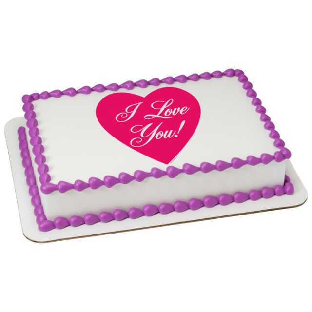 I Love You Valentine PhotoCake® Edible Image®