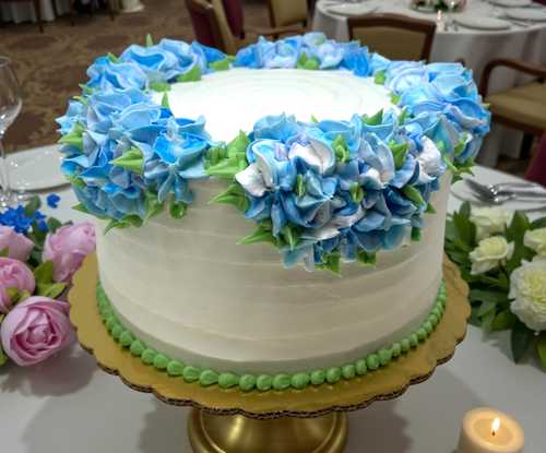 Hydrangea Garden Cake – Elegant Floral Celebration Cake 🎂🌸✨
