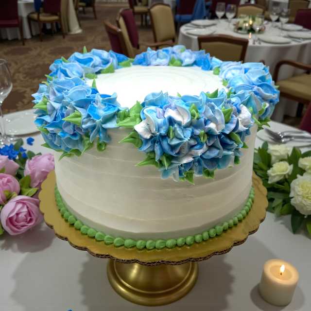Hydrangea Garden Cake โ Elegant Floral Celebration Cake ๐๐ธโจ