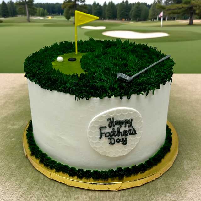 Hole-In-One Father's Day Cake ⛳🏌️♂️ (Golf Cake)
