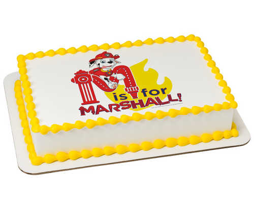 PAW Patrol M is for Marshall PhotoCake® Image