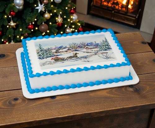 Sleigh Bells Ringing PhotoCake® Edible Image®