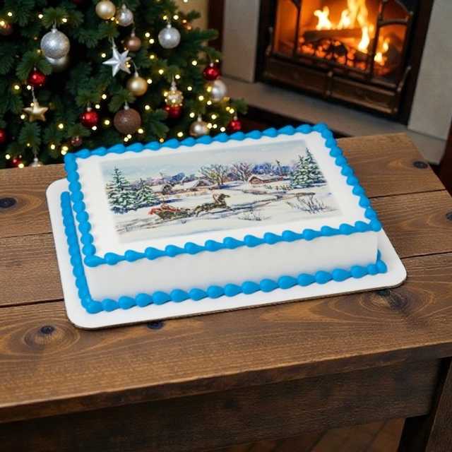 Sleigh Bells Ringing PhotoCake® Edible Image®