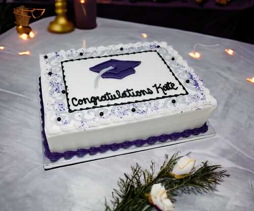 Buttercream with Piped Graduation Cap