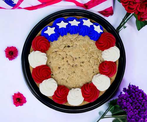 Red, White and Blue Rosettes Cookie Cake