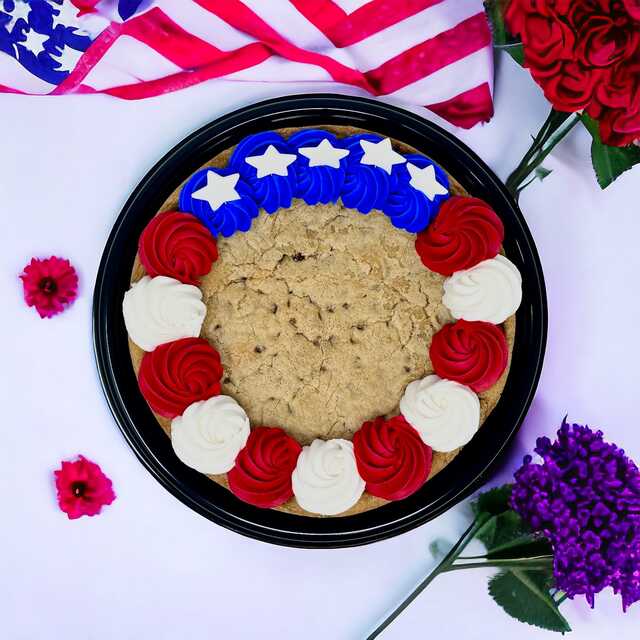 Red, White and Blue Rosettes Cookie Cake