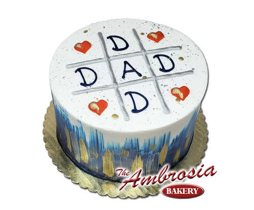 Tic Tac Toe DAD Father's Day Cake