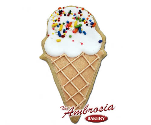 Decorated Ice Cream Cone Cut-Out Cookie