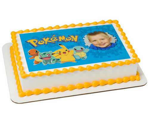 Pokémon Pikachu & Friends PhotoCake® Edible Image® Frame / Pokemon
