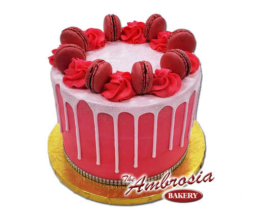 Raspberry Macaron Cake!