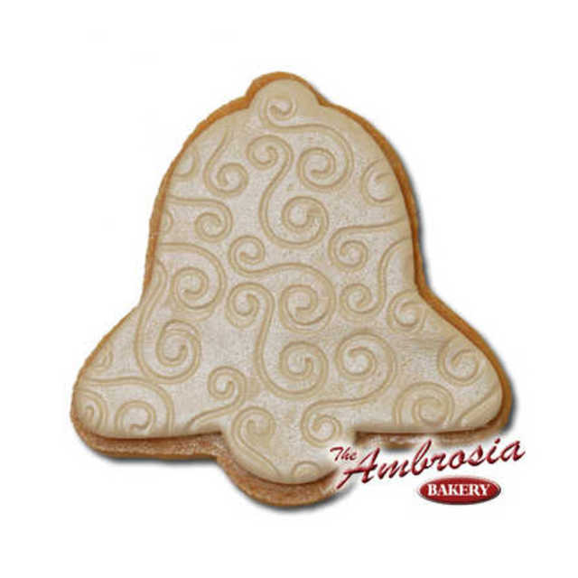 Decorated Fondant Wedding Bell Cutout Cookie