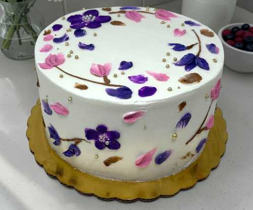 Delicate Floral Garden Cake