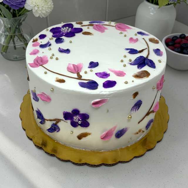 Delicate Floral Garden Cake