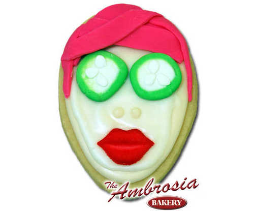 Decorated Spa Day Cut-Out Cookie