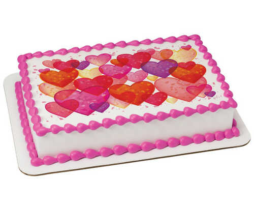 Hearts PhotoCake® Edible Image®