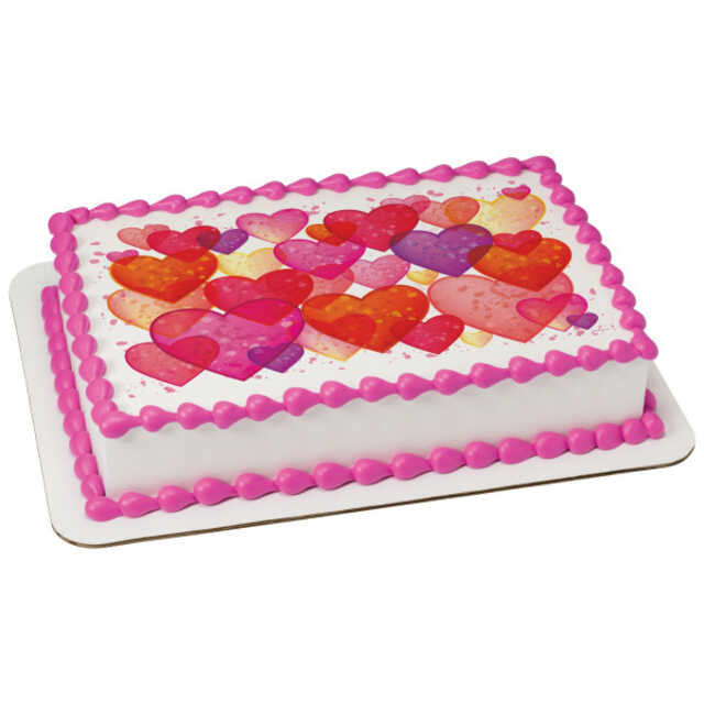 Hearts PhotoCake® Edible Image®