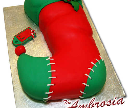 Sculpted Fondant Christmas Elf Stocking