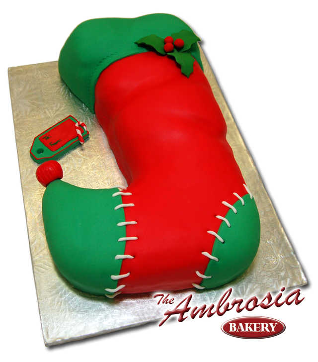 Sculpted Fondant Christmas Elf Stocking