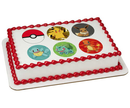 Pokémon Ready Battle! PhotoCake® Edible Image® / Pokemon