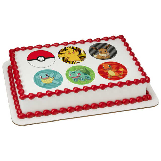 Pokémon Ready Battle! PhotoCake® Edible Image® / Pokemon